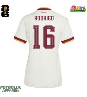 Spanien Rodri Hernandez #16 Bortatröja Kvinnor VM 2026 Kortärmad